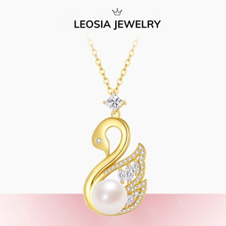 Dây chuyền nữ mạ vàng 14k cao cấp leosia jewelry lsa06 thiên nga nhẹ nhàng, sang trọng