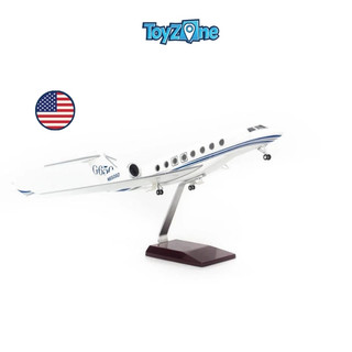 Mô hình máy bay gulfstream g650er lắp ráp có đèn 1:75