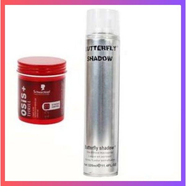Combo gôm Butterfly 320ml và sáp vuốt tóc Osis+