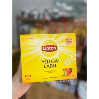 Lipton Nhãn vàng hộp 100 tép x 2gr - BAO BÌ MỚI, THƠM NGON ĐẬM ĐÀ