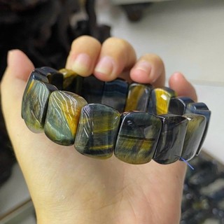 Vòng tay nam bản khúc mắt chim ưng xanh dương cao 18mm