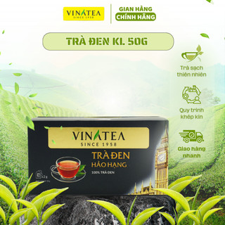 Trà đen hảo hạng 50g, trà túi lọc 25 gói vị đậm đà phong cách Anh, hồng trà đen cao cấp Vinatea