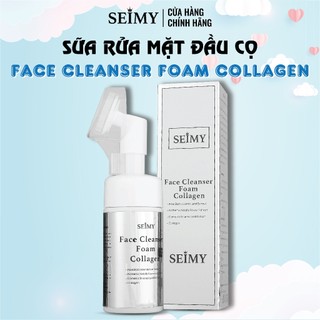 Sữa rửa mặt đầu cọ tạo bọt Seimy - Face Cleanser Foam Collagen 100ml
