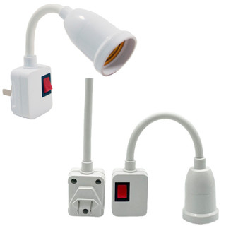 Đui đèn uốn dẻo 360 độ có công tắc kích thước 24cm tiện dụng, đầu đui đèn e27 thông dụng