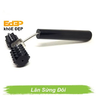 Lăn Sừng Đôi Lớn, Lăn Đồng Đôi Lớn - Dụng Cụ Diện Chẩn Loại 1 (Cây Lăn Massage Cổ, Vai, Gáy, Dùng Cùng Cao Xoa, Ngải Cứu