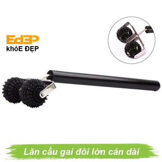 Lăn Cầu Gai Đôi Lớn Cán Dài, Dụng cụ diện chẩn Bùi Quốc Châu (hàng có sẵn, loại 1, massage lưng,...)