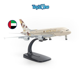 Mô hình máy bay Etihad Airways Airbus A380 20cm Everfly