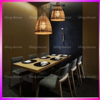  Đèn nơm mây tre đan thả trần  KHÔNG PHỤ KIỆN  decor trang trí quán cafe quán ăn nhà hàng resort chính hãng Ưng decor 