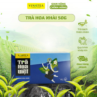 Trà Nhài Hoa Việt 50g, trà túi lọc hộp 25 túi thơm mát thượng hạng, trà hoa nhài chất lượng Vinatea