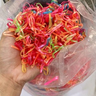 100g Chun Buộc Tóc Siêu Dai Đen, Màu To Nhỏ