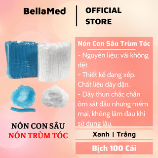 Nón giấy y tế sử dụng 1 lần. Bịch 100 cái