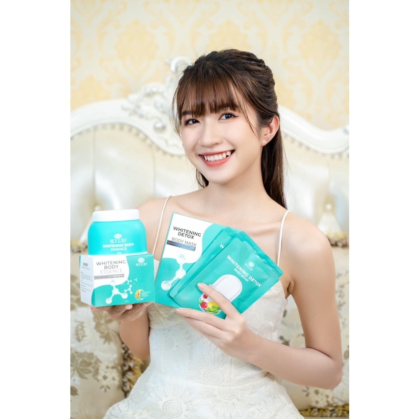 Combo Dưỡng Trắng Da Toàn Thân Mychi (1 Kem body +3 gói Tắm Trắng)