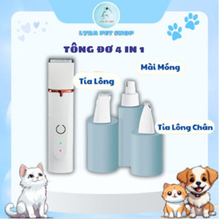 Tông đơ cắt lông cho thú cưng 4 trong 1, tăng đơ tỉa lông chó mèo