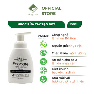 Nước rửa tay hữu cơ tạo bọt ecocare 250ml hương hoa nhài, nước rửa tay diệt khuẩn bảo vệ da tay