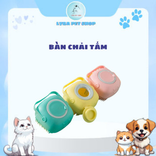 Bàn chải tắm cho chó mèo, găng tay tắm chó mèo