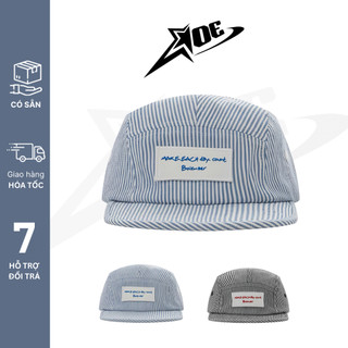 (Có sẵn) AOE STUDIO - Mũ lưỡi trai snapback nón Y2K kẻ sọc thêu logo phong cách cá tính dành cho nam nữ