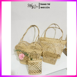  Túi cói đi biển size lớn túi mini chụp hình decor trang trí Ưng decor 