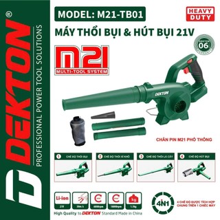 Máy thổi và hút bụi pin dekton m21-tb01, 6 tốc độ, chân pin phổ thông 4 cm