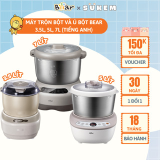 Máy Trộn Bột Bear 5L, 7L Nhào Ủ Bột Tự Động Công Suất Lớn Bản Quốc Tế Bảo Hành 18 Tháng
