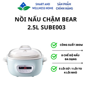 Nồi nấu chậm Bear 2.5L SUBE003 - Bảo hành 18 tháng