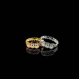 N887 nhẫn nữ uha mạ vàng 18k đính đá cz - trang sức uha