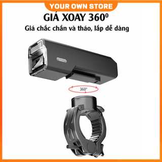 Đèn còi xe đạp MT-007 | Đèn xe đạp siêu sáng kết hợp còi 5 kiểu chuông, Đèn chống nước, sạc USB