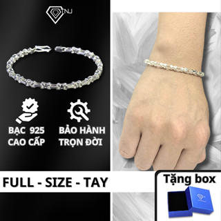 Lắc tay nam bạc 925 dây xích độc đáo phong cách hiện đại bản nhỏ 4mm sang trọng LTA0151 - Trang Sức TNJ