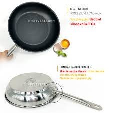 Chảo inox chống dính 3 đáy 30cm Fivestar- chảo đun bếp từ tốt,bền,đẹp ,giá rẻ-bảo hành 5 năm