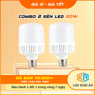 Bóng Đèn Led 20W Cao Cấp Giá Rẻ Khải Ân Siêu Sáng Tiết Kiệm Điện, Bóng Điện Led 20W Bao Hành 12 Tháng