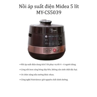 Nồi áp suất điện midea my-cs5039 5 lít