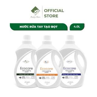 Nước Rửa Tay Hữu Cơ ECOCARE 4L Tặng Vỏ Tạo Bọt, Chứa Tinh Dầu Thiên Nhiên Cam/Quế/Nhài Giúp Diệt Khuẩn Hiệu Quả