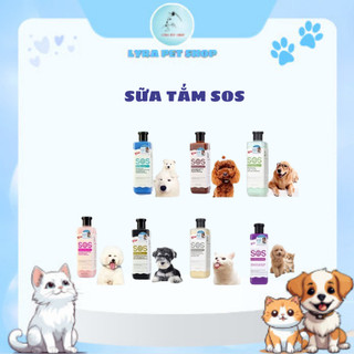 Sữa tắm cho chó SOS 530ml poodle, lông trắng, lông tối màu - Sữa tắm chó mèo