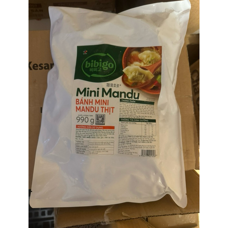 Mandu mini nhân thịt Bibigo 990g