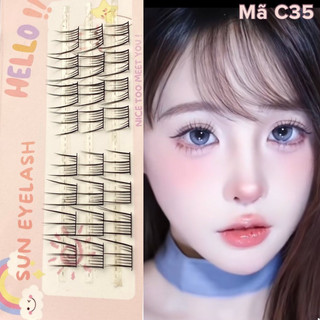 C35 - Mi giả tách sợi(tặng kèm keo,nhíp) mi tự nối tại nhà tự nhiên mỏng nhẹ,không cộm,không nặng mắt.