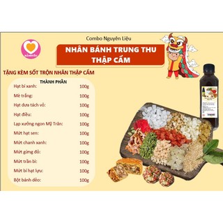 [Tặng kèm sốt trộn nhân] Combo trọn bộ Nhân thập cẩm làm bánh trung thu 2024 - CBTB01