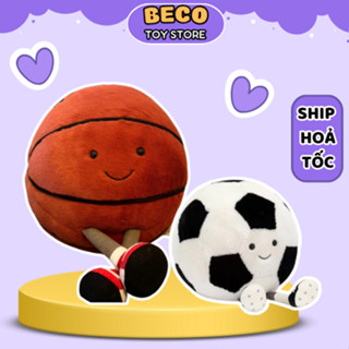 Gấu bông quả bóng rổ thể thao nhồi bông êm mịn cao cấp dễ thương