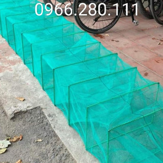 Lưới lồng bắt tôm tép khung cao 30cm rộng 40cm dài 8m0 ,mắt lưới 3mm