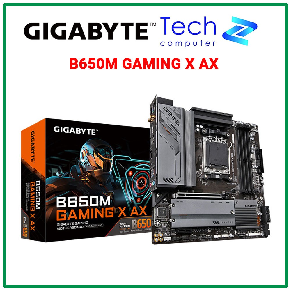 Mainboard Gigabyte B650M GAMING X AX DDR5 (AM5 / mATX / WiFi 6E / Bluetooth 5.3 / Chính Hãng)