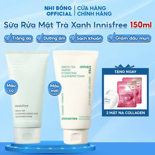 Sữa Rửa Mặt Trà Xanh Làm Sạch Trắng Da Innisfrees Hàn Quốc Green Tea Foam Cleanser 150ml Giúp Sạch Khuẩn & Giảm Dầu Mụn