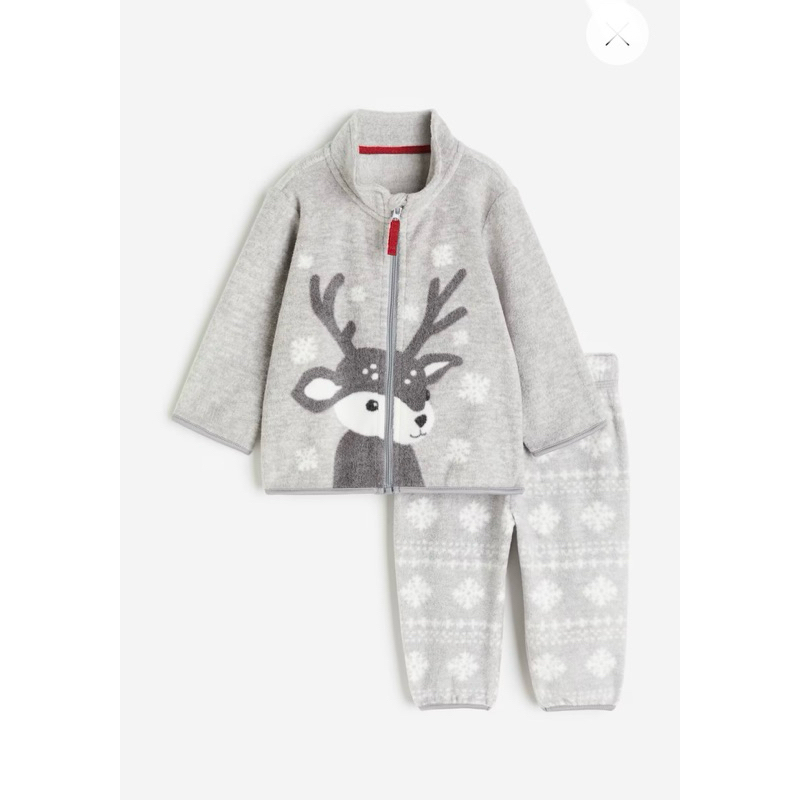 [Au.th]Bộ nỉ bông H&M sz 6/9M, 9/12M