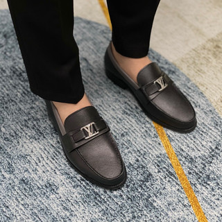 Giày Lười Nam Loafer Trẻ Trung Công Sở Hàng Hiệu Quảng Châu Khóa Kim Loại Cao Cấp Giày Tây Da Bò Lịch Lãm