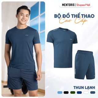 Deal trợ giá || Bộ đồ nam thể thao Cao cấp Mentoris, chất vải thun lạnh co giãn, thoáng mát cho ngày hè MBT0103