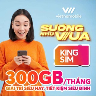 Sim Vietnamobile 4G King Miền Bắc 10GB/Ngày - Phát Lộc 5GB/ngày Miễn Bắc