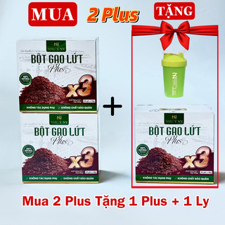 - 02 bột gạo lứt plus x3 tặng 01 bột gạo lứt plus x3 + tặng thêm 01 ly như ý ny