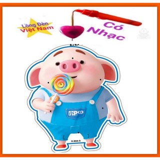 Lồng đèn trung thu nhạc tiếng việt-heo ăn kẹo