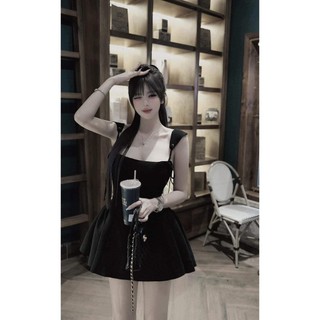 Đầm thiết kế bigsize xòe chiết eo thắt dây d575 🍎🍎🍎