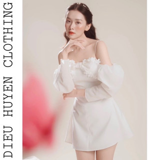 [Hàng Hè] [Sẵn] Váy Nơ Tùng Xoè Tiểu Thư Màu Trắng Xinh Hot Cho Các Nàng Điệu Đà Du Lịch 2024