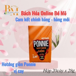 Hộp 20 cây xúc xích hotdog giòn ponnie vị cay