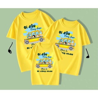 áo gia đình đi biển mẫu hè 2024, áo gia đình SIZE ĐẠI đi biển chất cotton mịn mát