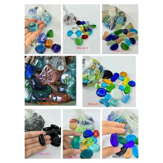 Sỏi thủy tinh trang trí hồ cá-bể cá, hòn non bộ, tiểu cảnh- 300g